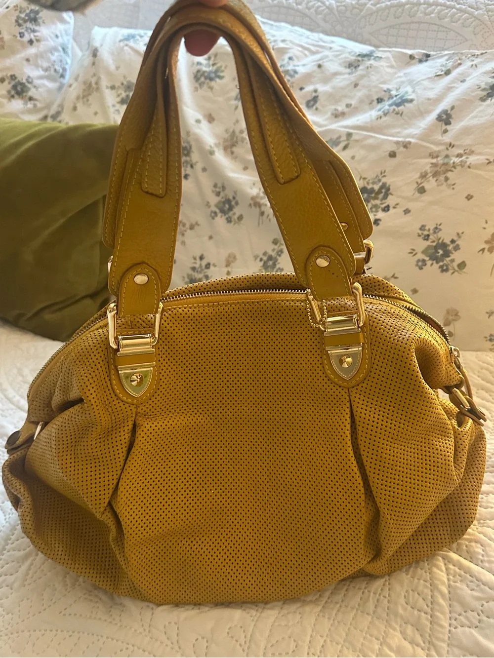 💛 Harriet Rose Mustard Leather Tote Bag 💛 Soft Slouchy Satchel